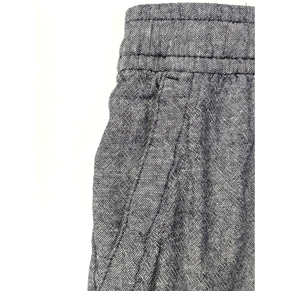 Old Navy Womens 2X Wide Leg Crop Pants Blue High Rise Linen Blend - Picture 4 of 8